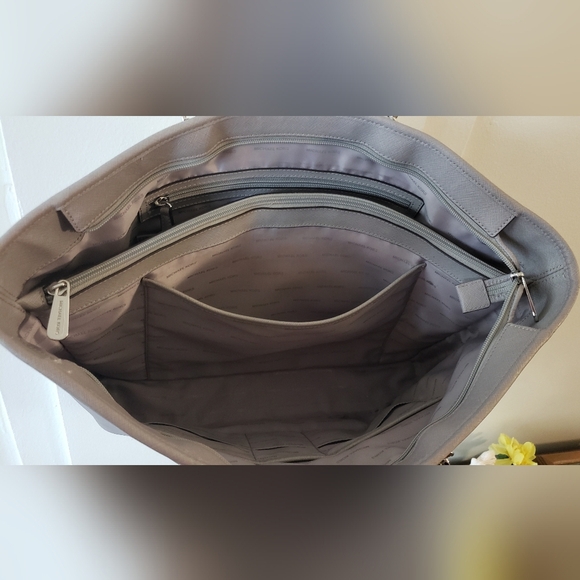 MICHAEL KORS Jet Set Travel Tote Chain Saffiano Leather Gray - Picture 8 of 12